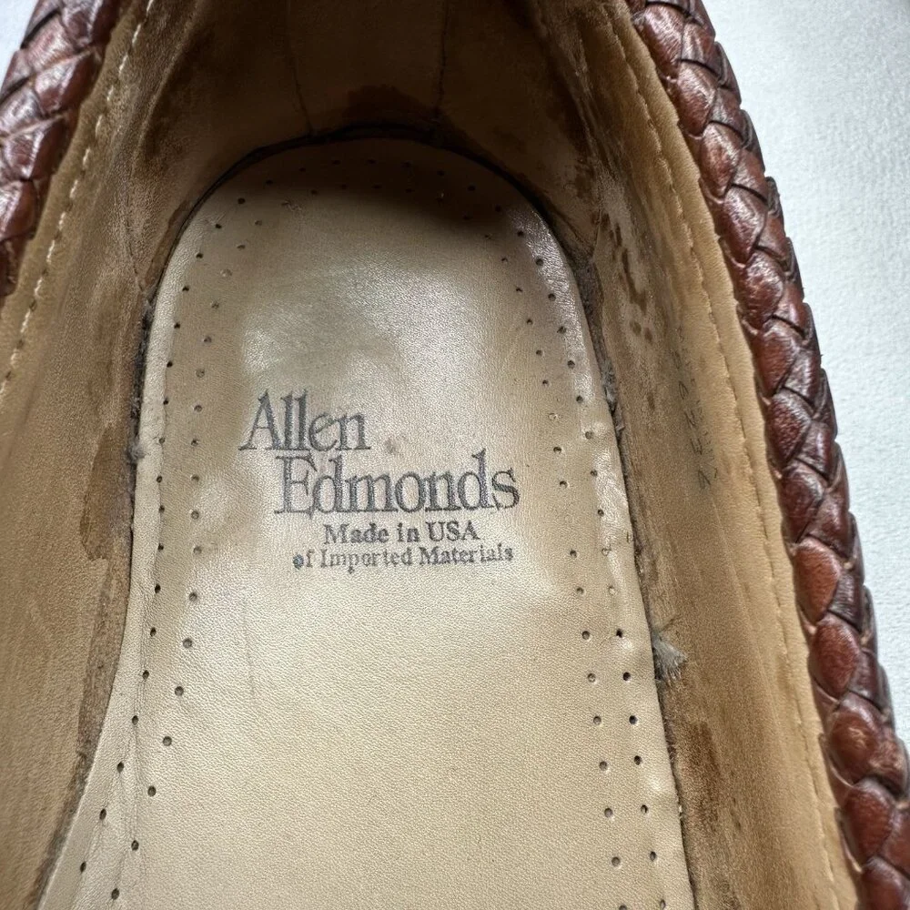 Allen Edmonds Monterey Mens Size 11 (E) Kiltie Loafer Brown Leather Cross Buckle